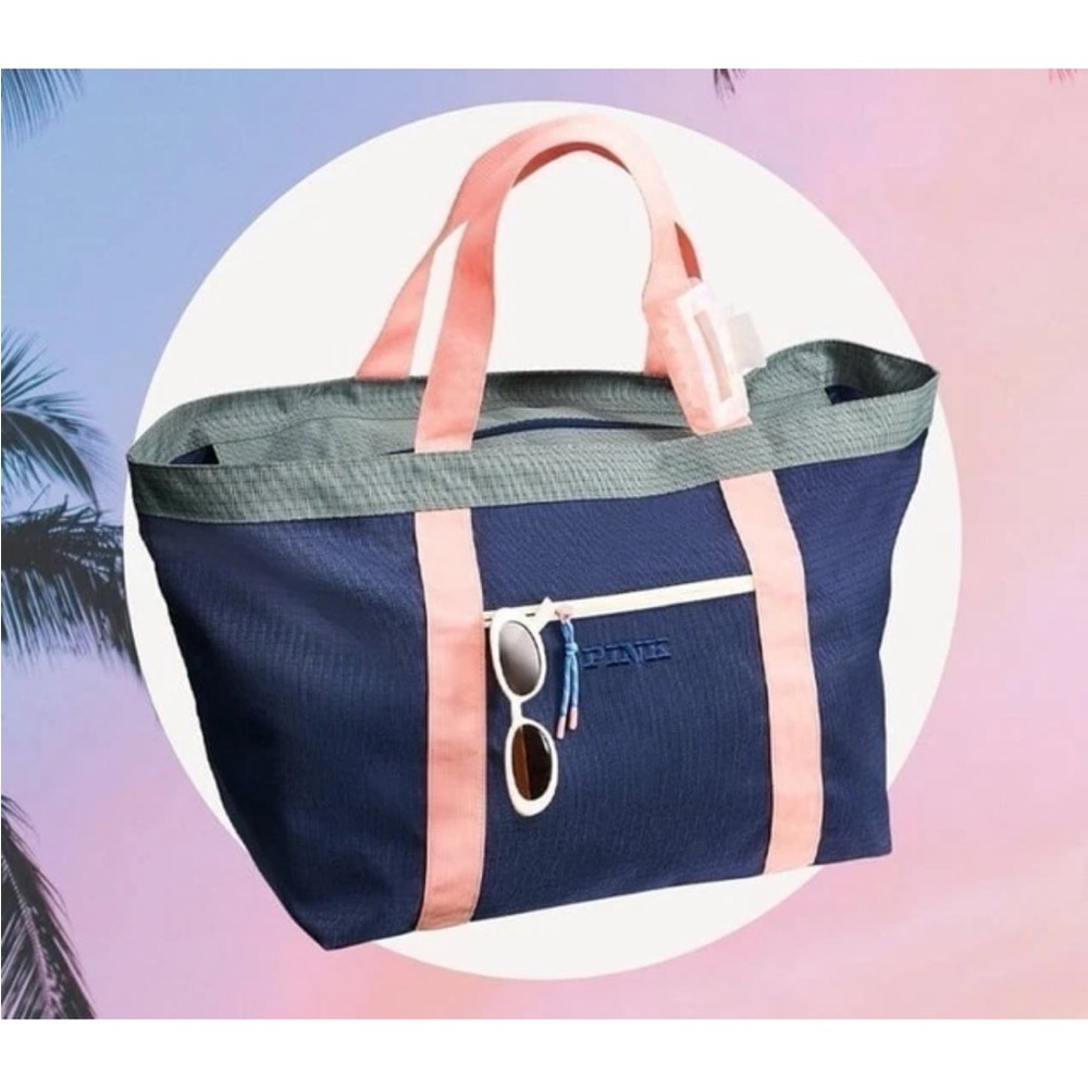 Pink VS Tote large Bag + beach towel set new - Picture 2 of 5